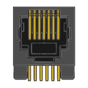 MR-963101 (6P6C) Flanged, Modular Jack, DIP, Side Entry, PCB Modular Jack