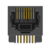 MR-963102 (8P8C) RJ45, Side Entry, Flangeless, DIP, Side Entry, PCB Modular Jack