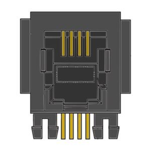 MR-963601 (4P4C) 4Position, Round Pin, DIP, W/O Shield, Optional Flange, Side Entry Modular Jack