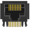 RJ45 Side Entry PC Board Mount Connector MR-963703