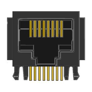 RJ45 Side Entry PC Board Mount Connector MR-963703