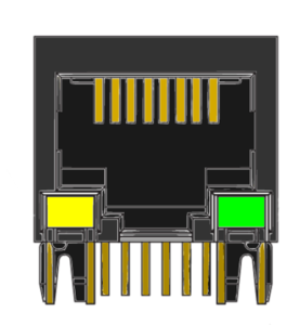 MR-963704 (8P8C) RJ45, Flat Pin, DIP, Non -Shielded, Side Entry, PCB Modular Jack