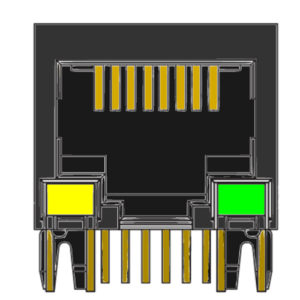 MR-963704 (8P8C) RJ45, Flat Pin, DIP, Non -Shielded, Side Entry, PCB Modular Jack