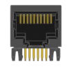 MR-963708 (10P10C) Flat Pin, DIP, Side Entry, No Shield, PCB Modular Jack
