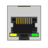 MR-964401 (8P8C) RJ45, Flat Pin, DIP, Top Entry, Shielded with LED's, PCB Modular Jack