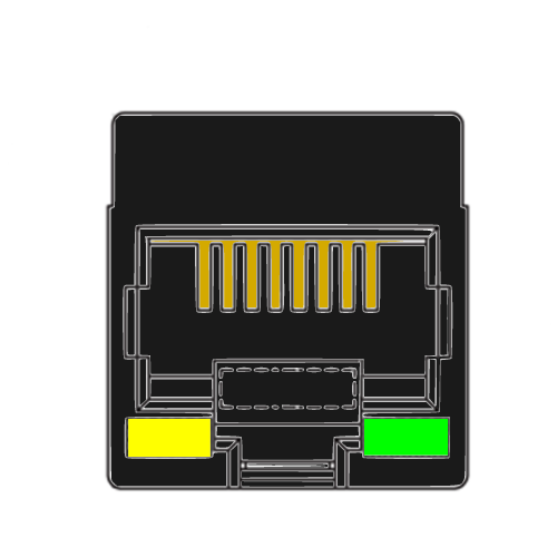 MR-964402 RJ45, Top Entry, With LED's, Non-Shielded Flat Pin