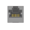 MR-964603, (8P8C) RJ45 Shielded, Flat Pin, Top Entry, Keyed Jack
