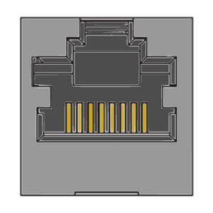 MR-964603, (8P8C) RJ45 Shielded, Flat Pin, Top Entry, Keyed Jack