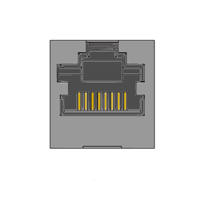MR-964603, (8P8C) RJ45 Shielded, Flat Pin, Top Entry, Keyed Jack