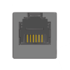 MR-964613 (6P6C) RJ12, 6 Position, Shielded, Flat Pin, Top Entry Modular Jack