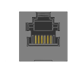 MR-964614 (6P6C) RJ12, 6 Position, Shielded, Flat Pin, Top Entry Modular Jack PCB Mount