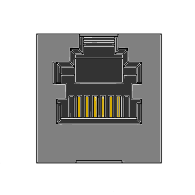 MR-964614 (6P6C) RJ12, 6 Position, Shielded, Flat Pin, Top Entry Modular Jack PCB Mount
