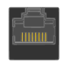MR-964701 (8P8C) RJ45, Non-Shielded, Round Pin, Top Entry, Modular Telephone PCB Jack