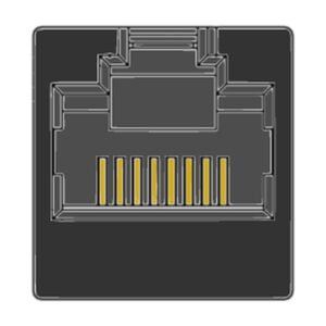 MR-964701 (8P8C) RJ45, Non-Shielded, Round Pin, Top Entry, Modular Telephone PCB Jack
