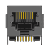 MR-966101 (8P8C) RJ45, DIP, Shielded, Low Profile, Side Entry, Modular PCB Jack, Keyed, Panel Ground