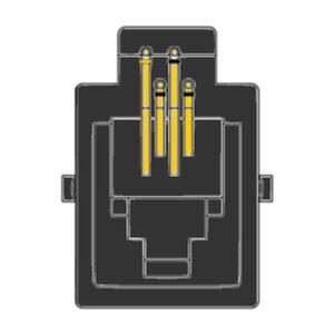 MR-966201 (4P4C) RJ11, Top Entry, Low Profile, PCB Modular Jack