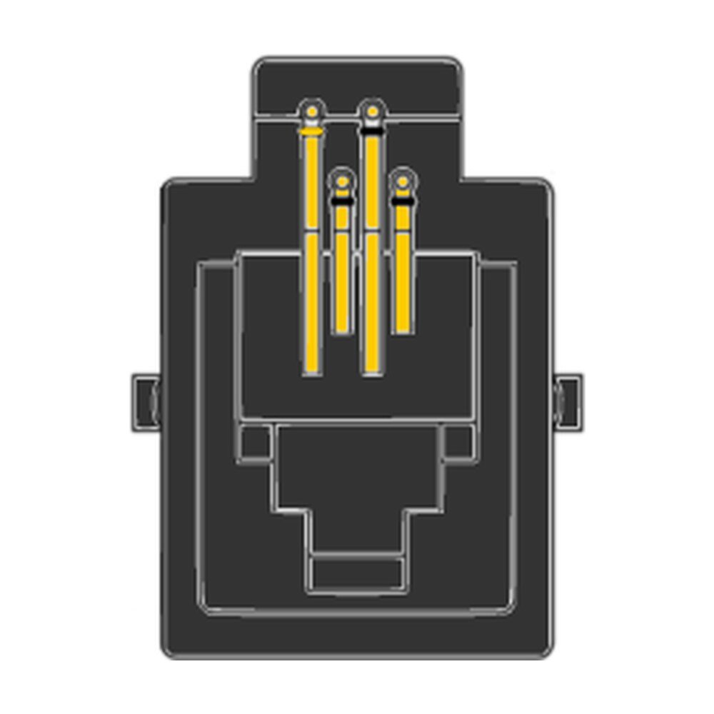 MR-966201 (4P4C) RJ11, Top Entry, Low Profile, PCB Modular Jack