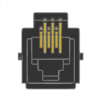 MR-966202, (6P6C) RJ12 Top Entry, Low Profile, PCB Modular Jack