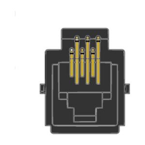 MR-966202, (6P6C) RJ12 Top Entry, Low Profile, PCB Modular Jack