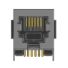 MR-966301 (6P6C) RJ12, DIP, Shielded, Low profile, Side Entry, PCB Jack with Panel Ground
