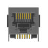 MR-966302 (8P8C) RJ45, DIP, Shielded, Low profile, Side Entry PCB Jack, Panel Ground