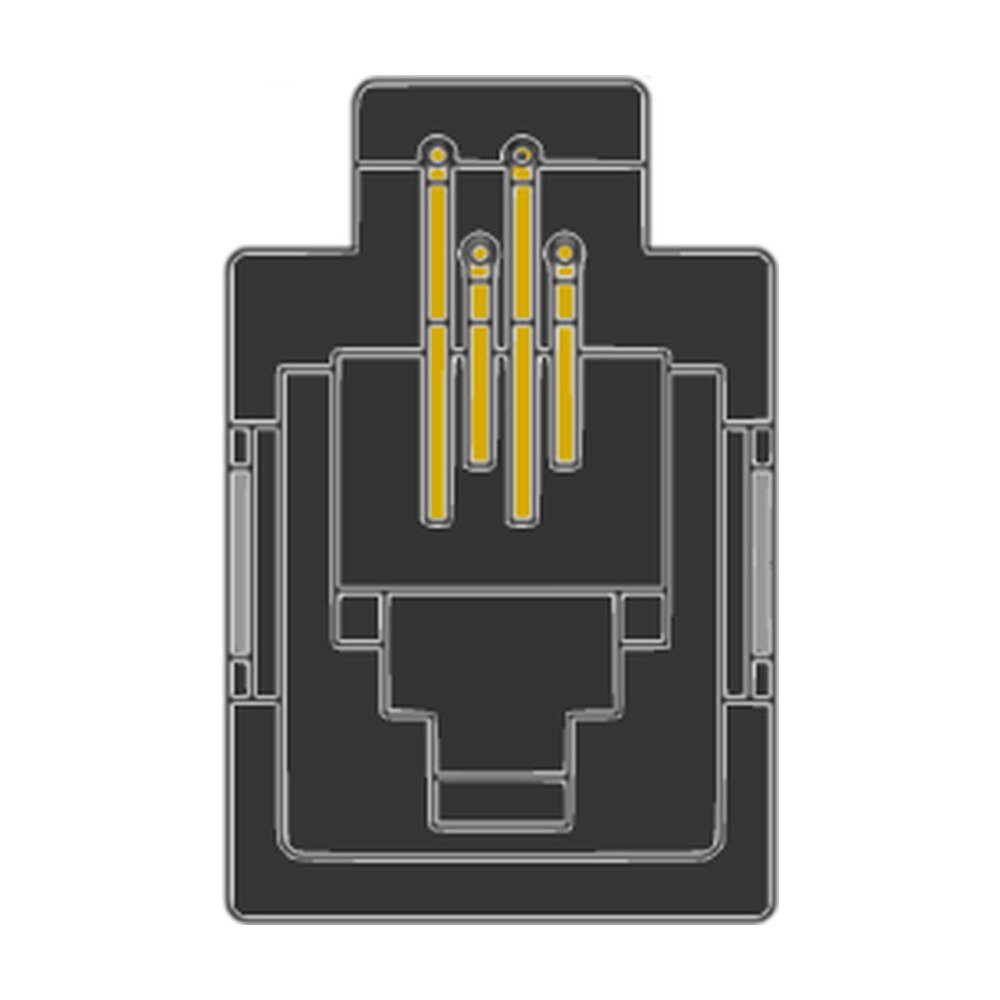MR-966901 (4P4C) 4Pos. Top Entry, Low Profile, metal Pegs, PCB Modular Jack