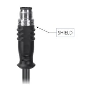 M12, A-Coded Male Straight Connector to Unterminated Shielded Pigtail Cable, Available Pins 3, 4, 5, 8, 12, 17 MR-YL-121004