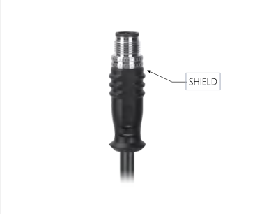 M12, A-Coded Male Straight Connector to Unterminated Shielded Pigtail Cable, Available Pins 3, 4, 5, 8, 12, 17  MR-YL-121004