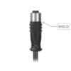 M12, Straight Female Connector, A-Coded to Unterminated Pigtail Cable, Available Pins 3, 4, 5, 8, 12, 17 MR-YL121006