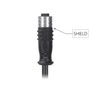 M12, Straight Female Connector, A-Coded to Unterminated Pigtail Cable, Available Pins 3, 4, 5, 8, 12, 17 MR-YL121006