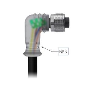 M12 Female 4 Pin with NPN LED display molded to Pigtail cable MR-YL121008
