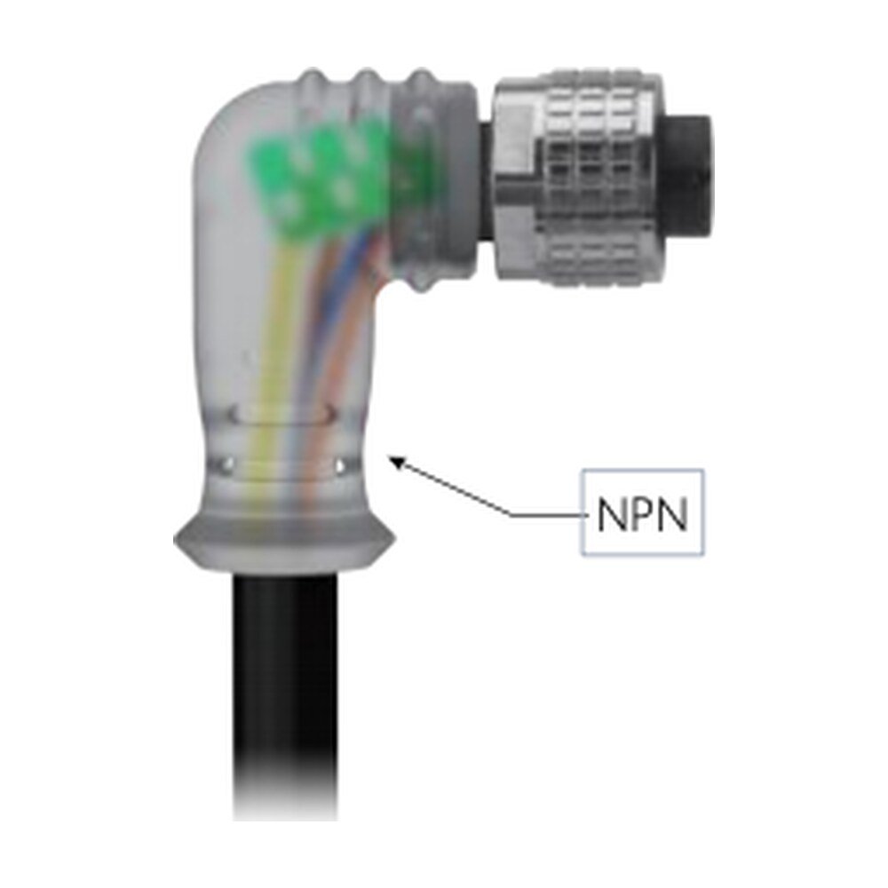M12 Female 4 Pin with NPN LED display molded to Pigtail cable MR-YL121008