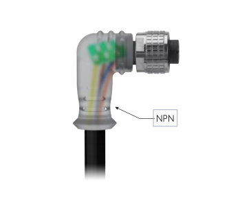 M12 Female 4 Pin with NPN LED display molded to Pigtail cable MR-YL121008