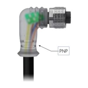 M12 Female 4 Pin with PNP LED display molded  to Pigtail cable MR-YL121009