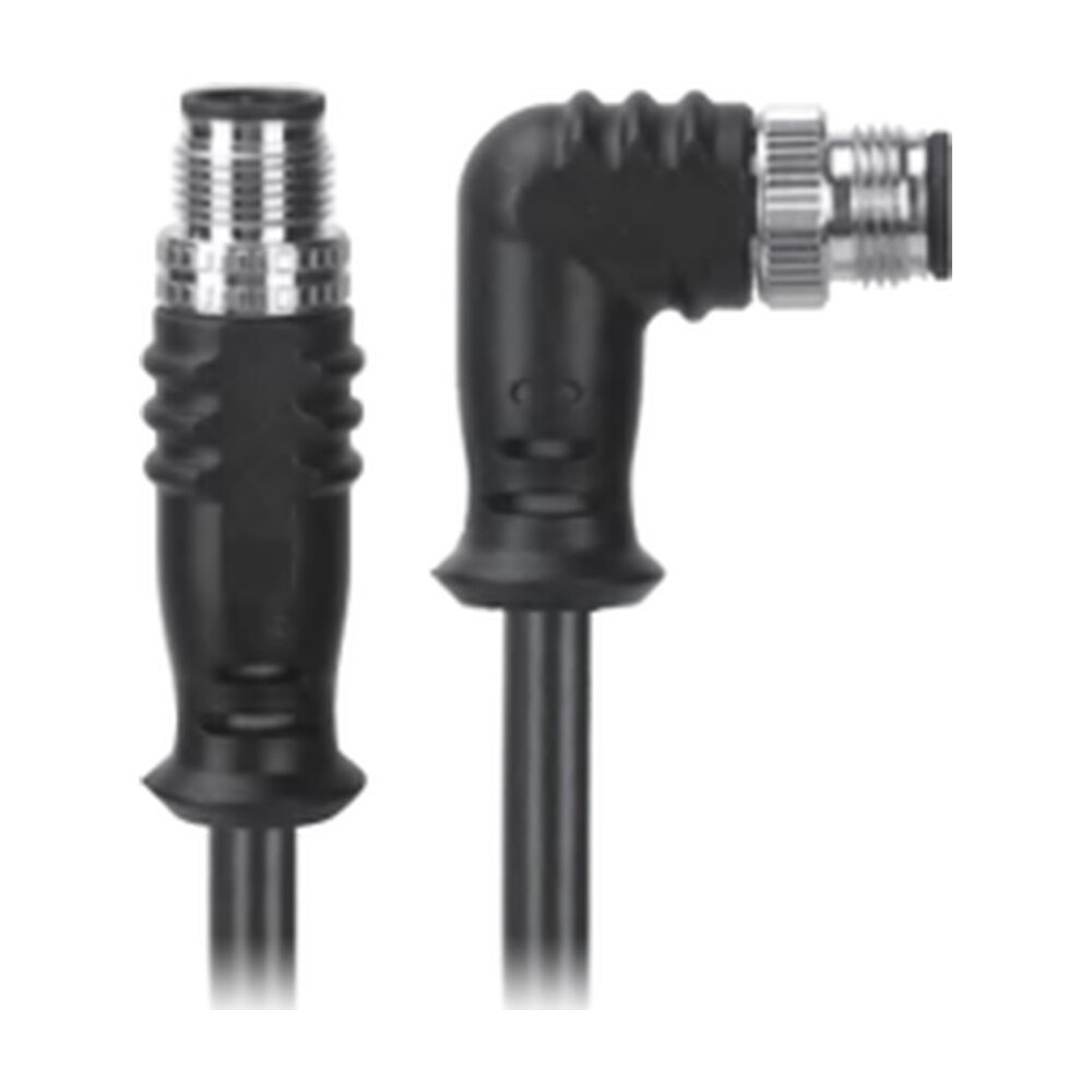 M12, A-Coded Male Straight Connector to Male Right Angle Connector  Cable, Available Pins 3, 4, 5, 8, 12, 17 MR-YL121061
