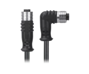 M12, A-Coded Female Straight Connector to Female Right Angle Connector Molded,  Cable Available Pins 3, 4, 5, 8, 12, 17, MR-YL121068