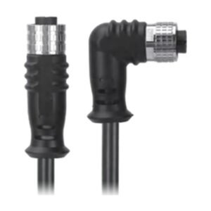 M12, A-Coded Female Straight Connector to Female Right Angle Connector Molded,  Cable Available Pins 3, 4, 5, 8, 12, 17, MR-YL121068