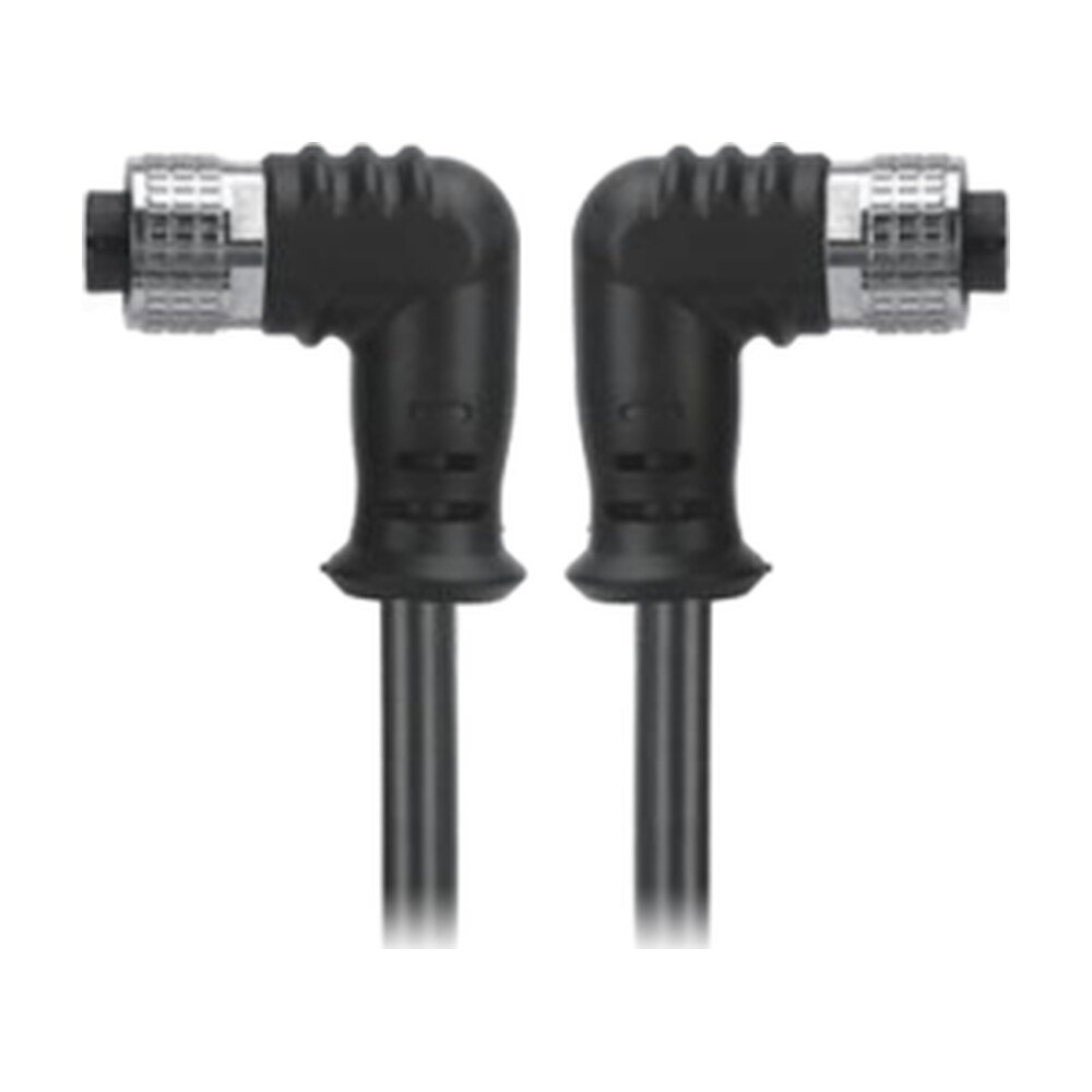 M12, A-Coded Female Right Angle Connector to Female Right Angle Connector Molded, Cable Available Pins 3, 4, 5, 8, 12, 17, MR-YL121069