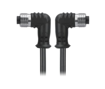 M12, A-Coded   Female Right Angle Connector to  Female Right Angle Connector Molded,  Cable Available Pins 3, 4, 5, 8, 12, 17, MR-YL121069