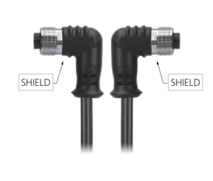 Dual M12 Right Angle Female Shielded Cable MR-YL121079