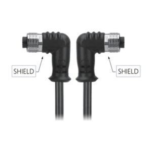 Dual M12 Right Angle Female Shielded Cable MR-YL121079