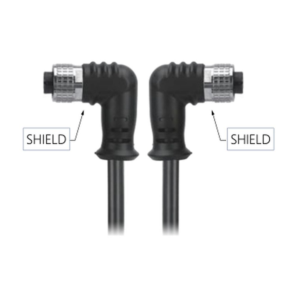 Dual M12 Right Angle Female Shielded Cable MR-YL121079