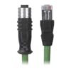 M12 Female to RJ45 Cable, M12 4 Pin D-Coded /RJ45 Cable, Foil Shielded, IP67/IP68