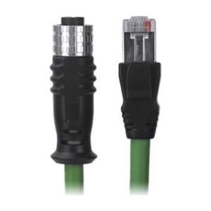 M12 Female to RJ45 Cable, M12 8Pin X-Coded, Foil Shield, IP67/IP68