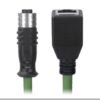 M12 Female to RJ45 Female Cable, M12, 4 Pin D-Coded, Foil Shield, IP67/IP68, MR-YL1245017