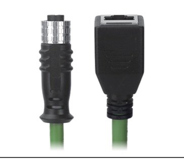 M12 Female to RJ45 Female Cable, M12, 4 Pin D-Coded, Foil Shield, IP67/IP68, MR-YL1245017