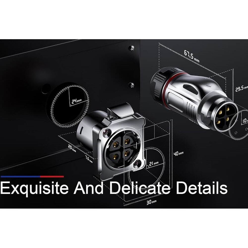 BD-24-C03PE-23-001, 3-Pin Metal Male Cable Mount Waterproof Connector