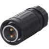 YA-20-C02PE-03-001, 2-Pin Male Cable Mount Waterproof Connector