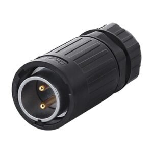 YA-20-C02PE-01-001, 2-Pin Male Cable Mount Waterproof Connector