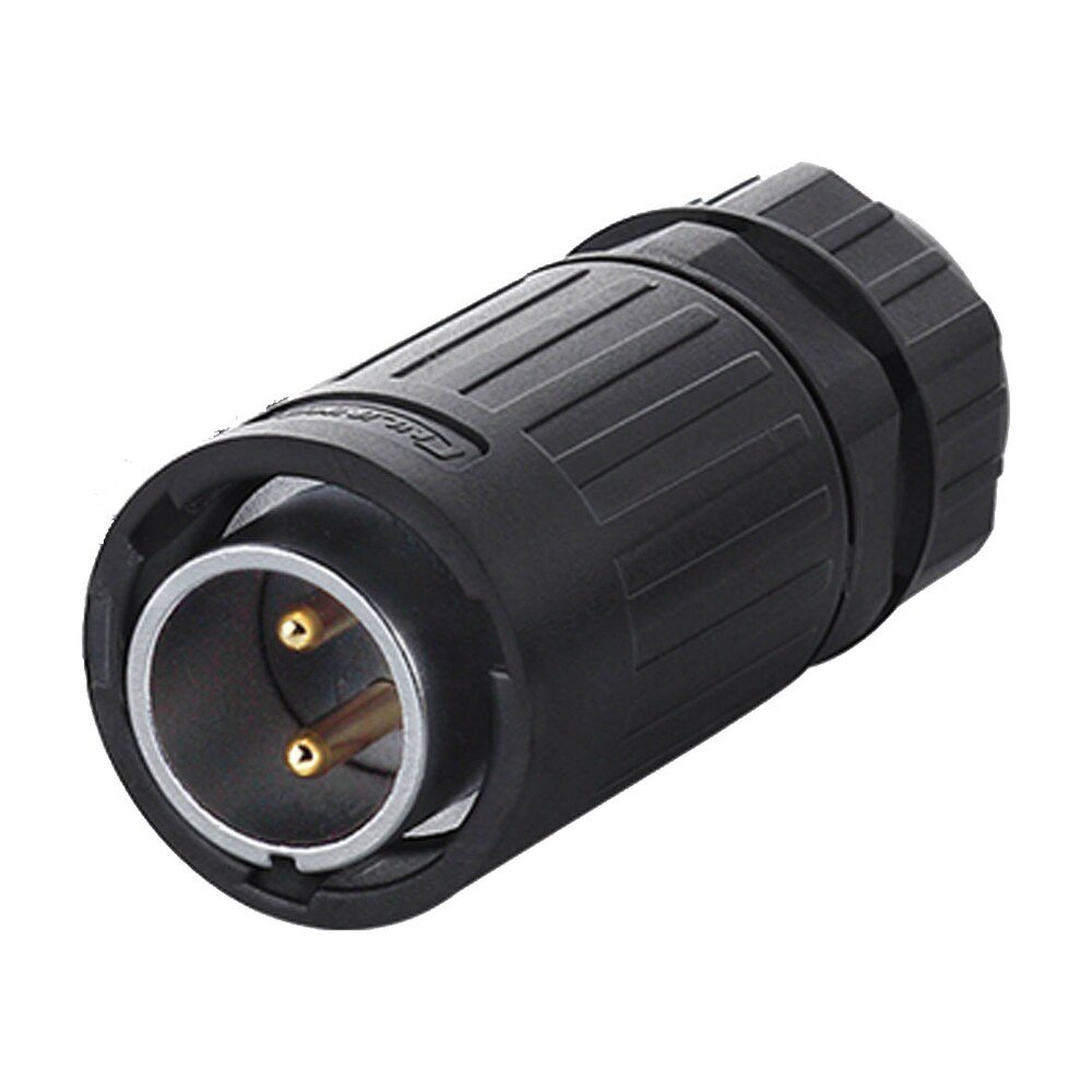 YA-20-C02PE-01-001, 2-Pin Male Cable Mount Waterproof Connector